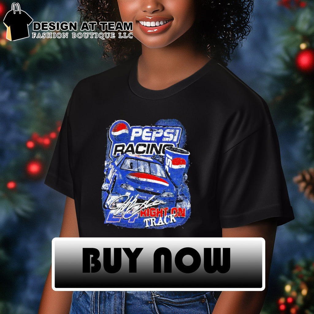 Pepsi Racing Nascar Style Right on Track signature shirt