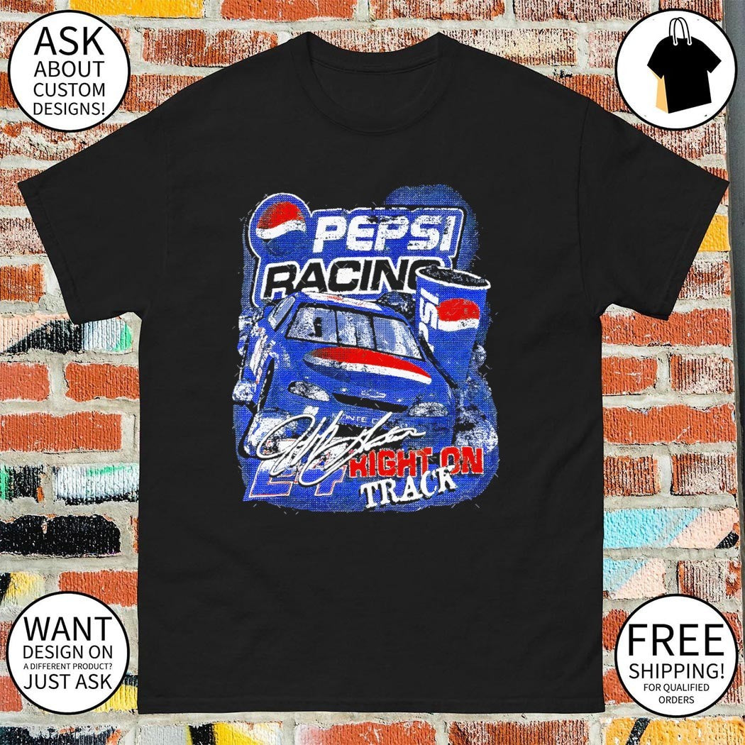 Pepsi Racing Nascar Style Right on Track signature shirt
