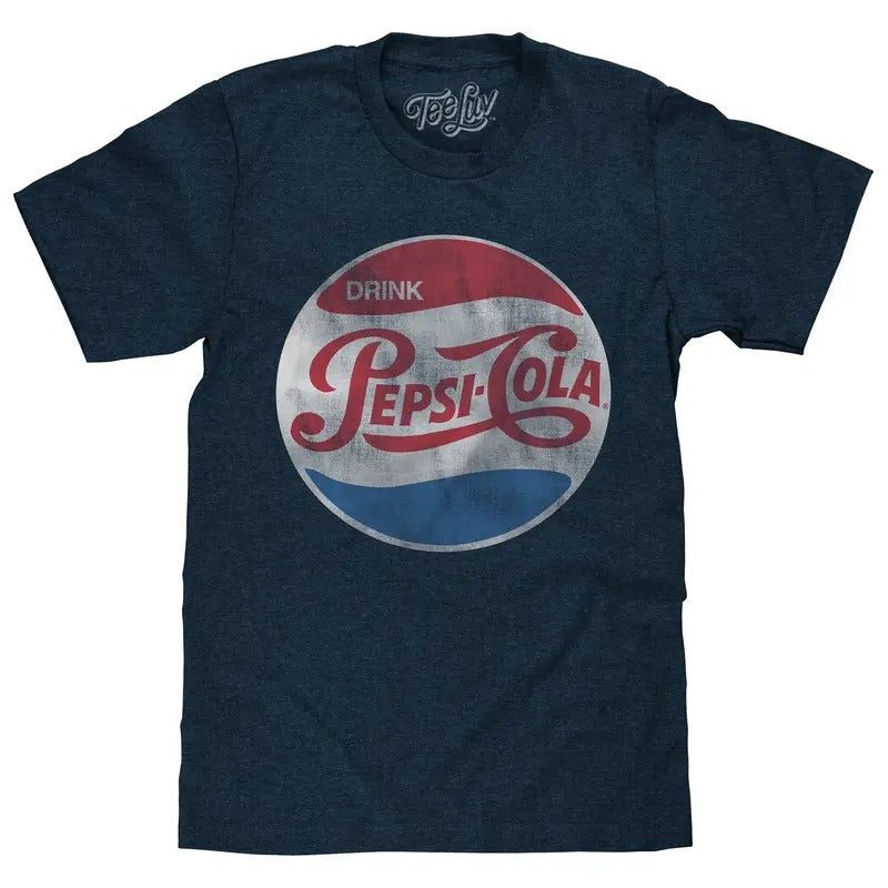 Pepsi Retro Logo T-Shirt - Navy Hoodie, Sweatshirt | UrbanDripWear.com