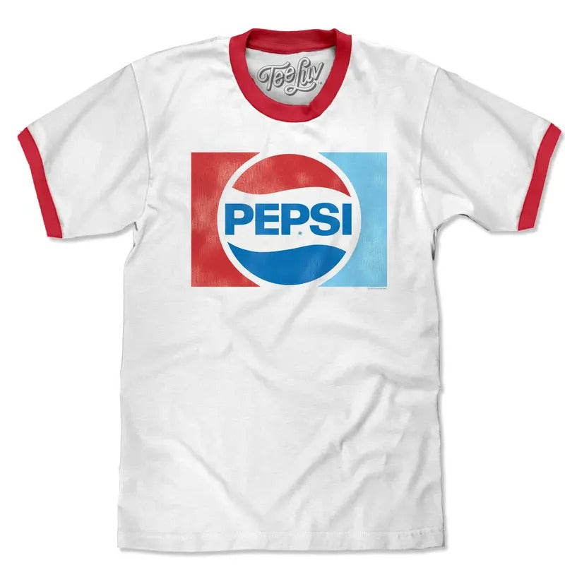 Pepsi Ringer T-Shirt - White and Red Hoodie, Sweatshirt | UrbanDripWear.com