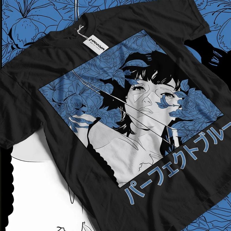 Perfect Blue Anime T-shirt & Sweatshirt, Mima Kirigoe Lying Cute Girl Graphic Tee, Vintage Oversized Unisex Streetwear,...
