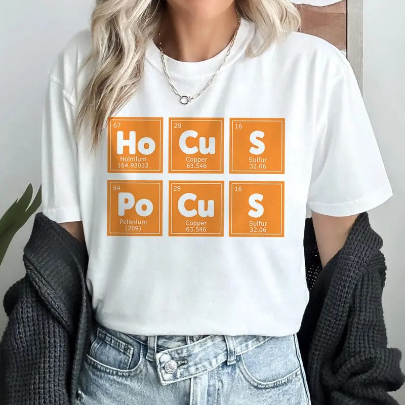 Periodic Table Of Chemistry Halloween Shirt Hocus Pocus Movie Lovers Shirt Hoodie, Sweatshirt | UrbanDripWear.com