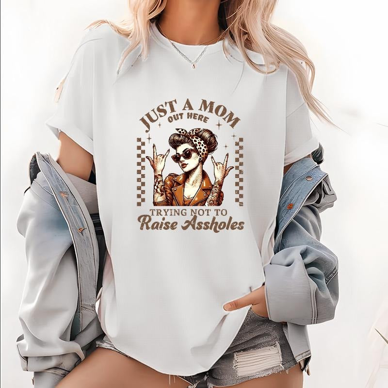 Personality - Packed T - Shirt Celebrating Motherhood, Showcasing a Fun