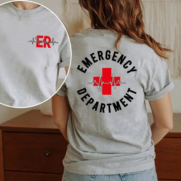 Personalized Emergency Department Shirt: Perfect Nurse Grad Gift & ER Nurse T-Shirt for Future Nurses! Hoodie, Sweatshirt