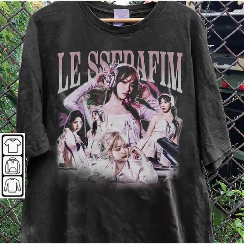 Personalized Le Sserafim Kpop Shirt, Le Sserafim Perfect Night Album Merch Shirt, Music Concert Shirt, Chaewon...