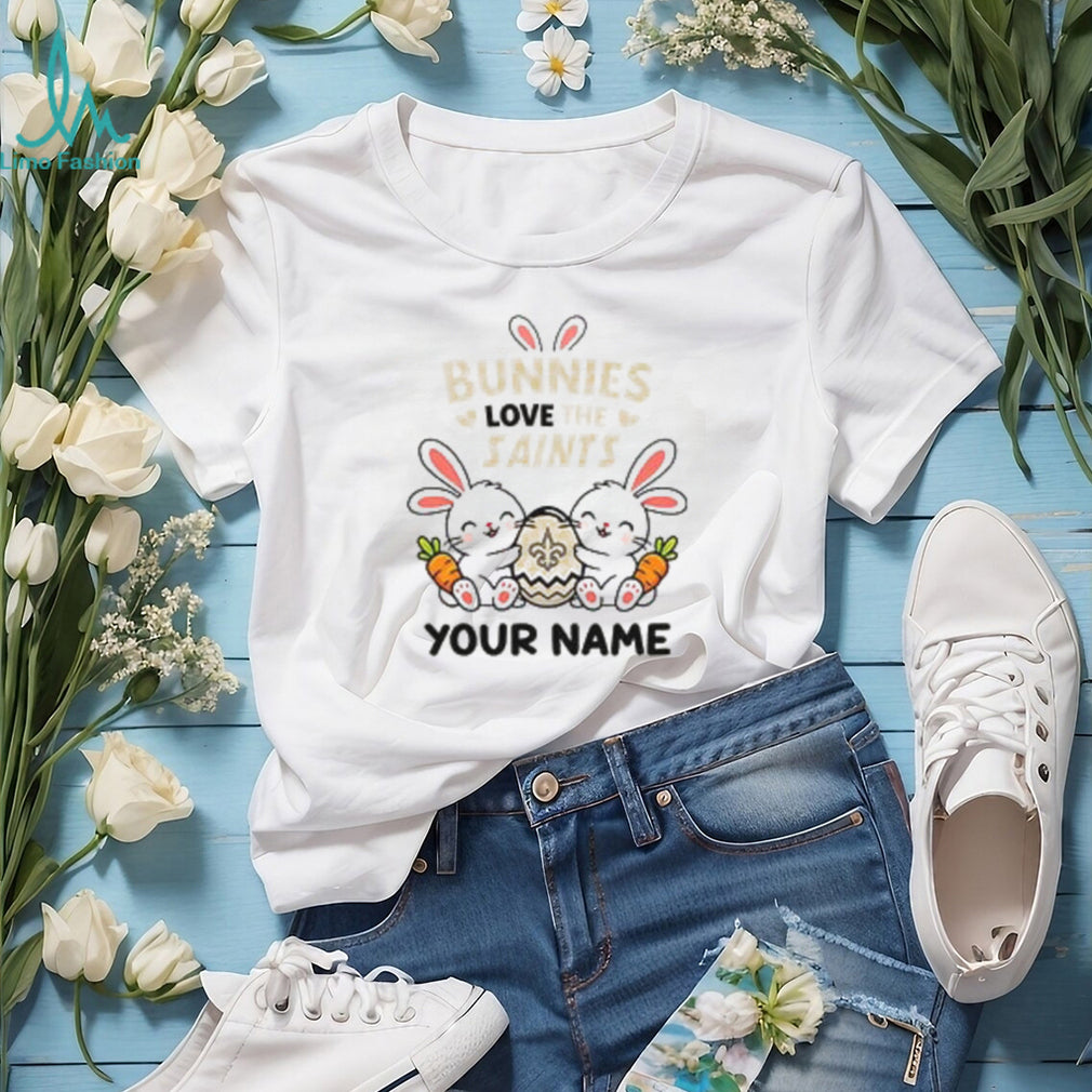 Personalized Saints Easter Bunny Plush T Shirt