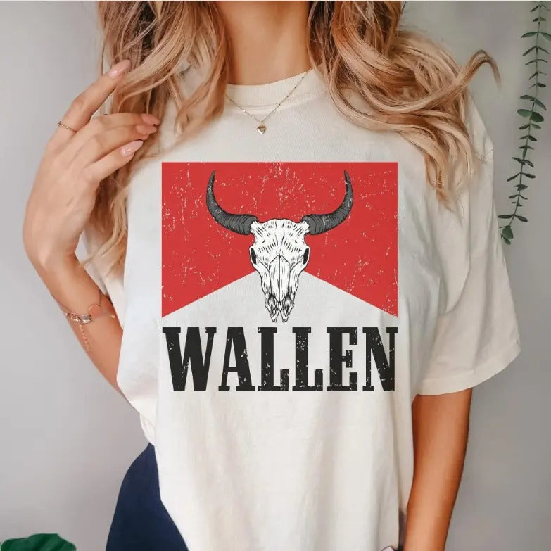 Personalized Wallen Shirt, Country T-Shirt, Wallen The Bull Tshirt, Vintage Country Music Shirt, Cowgirl Shirt, Western...