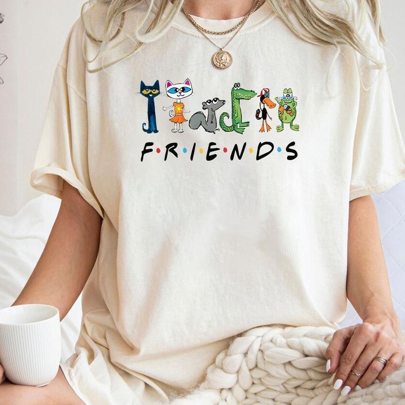 Pete The Cat Friends Shirt, It's a Good Day to Teach Tiny Humans educator T-shirt, Day the Crayons Quit shirt, Pete the...