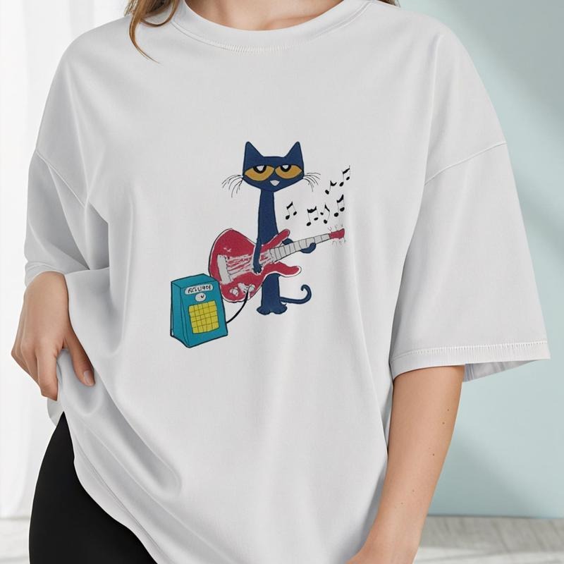 Pete the Cat Playing Guitar Baby Tee