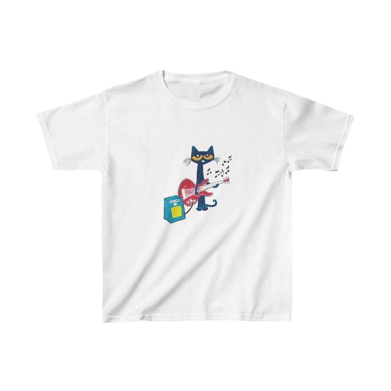 Pete the Cat Playing Guitar Baby Tee, Y2K Baby Tee, 90s Baby Tee, Graphic Shirt Crop, Coquette Vintage Hoodie, Sweatshirt