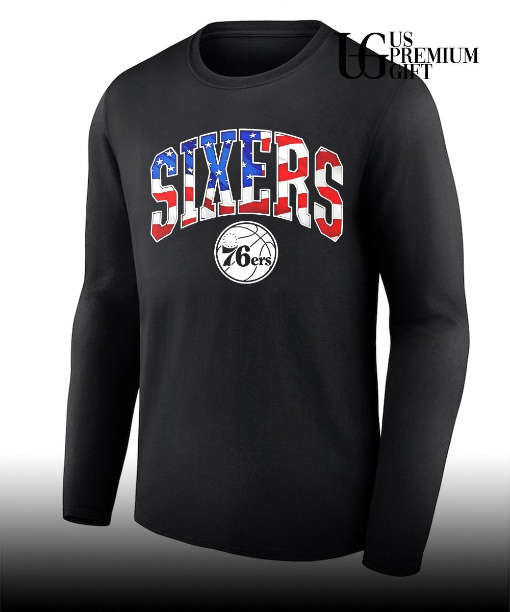 Philadelphia 76ers Sixers American flag NBA Basketball shirt