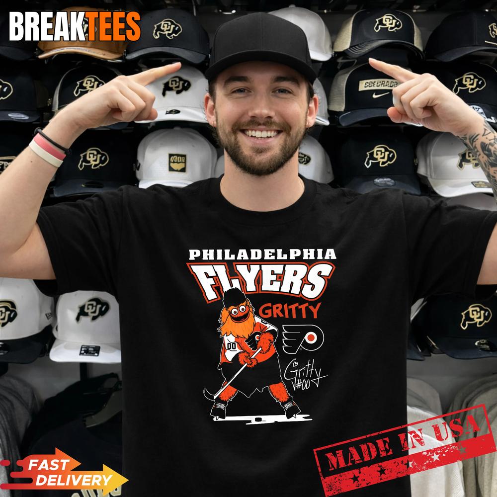 Philadelphia Flyers Gritty Mascot Signature NHL Licensed Shirt