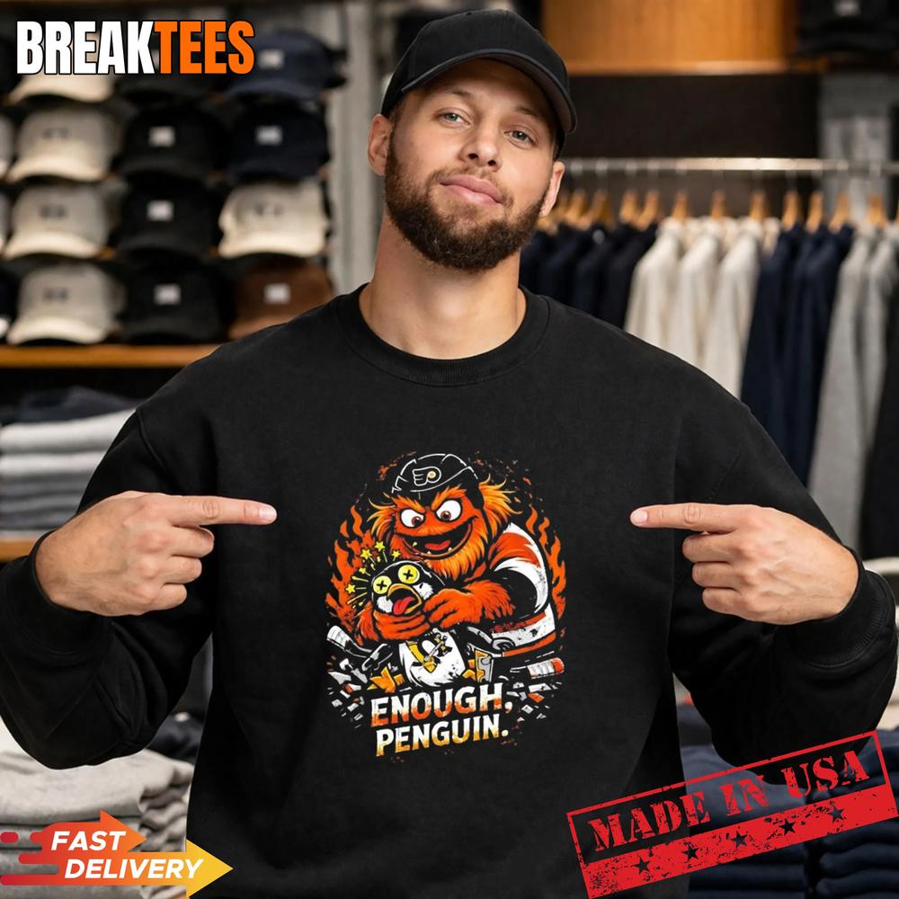 Philadelphia Flyers vs Penguins Gritty Enough Penguin HocKey T-Shirt