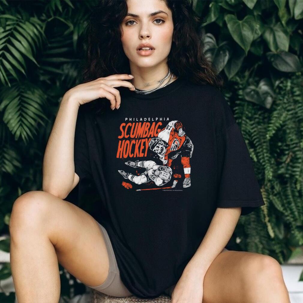 Philadelphia Scumbag Hockey Aggressive Vintage Style T Shirt