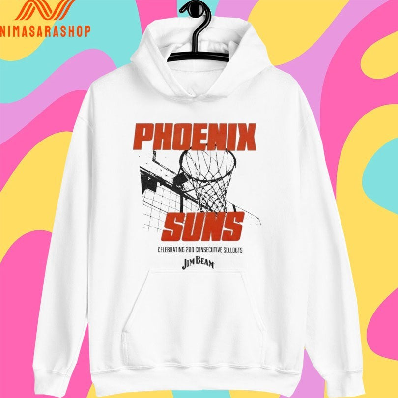 Phoenix Suns Celebrating 200 Consecutive Sellouts Jim Beam Shirts