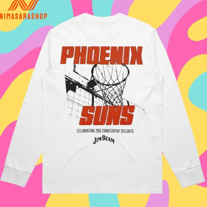 Phoenix Suns Celebrating 200 Consecutive Sellouts Jim Beam Shirts