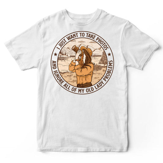 Photographing Old Lady Problems T-Shirt CSA023