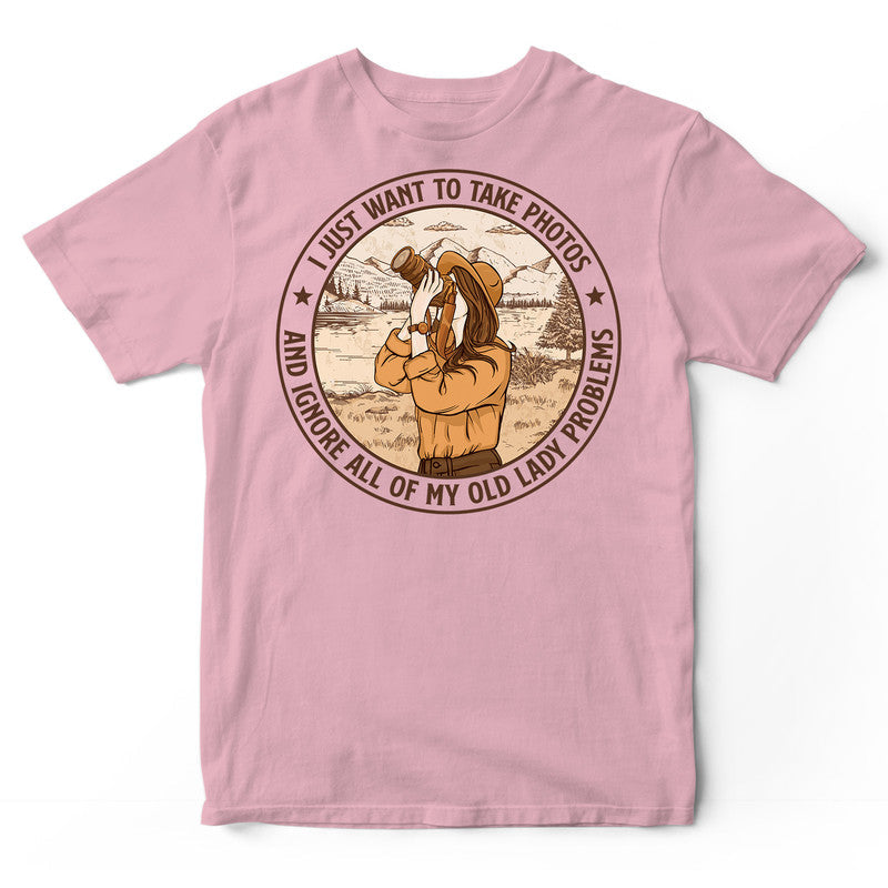 Photographing Old Lady Problems T-Shirt CSA023