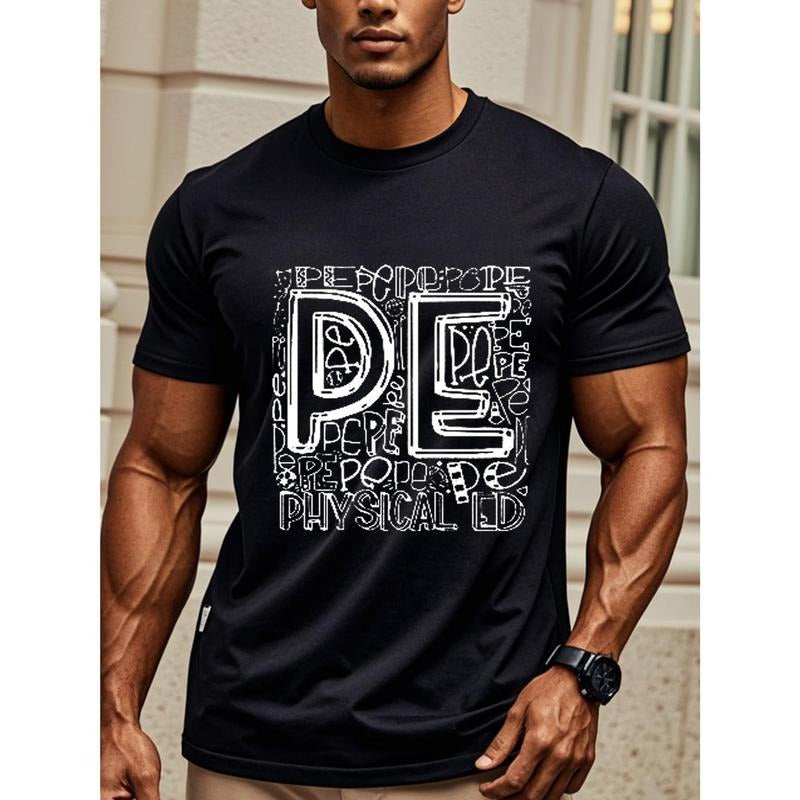 Physical Education, PE T-shirt, PE Teacher Shirt, Crew Neck Casual T Shirt, Soft 100% Cotton, Breathable, Lightweight,...