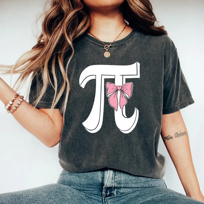 Pi Day Coquette T-Shirt Funny Math Teacher Shirt Pi Day Gift for Math Lovers Math Teacher Hoodie, Sweatshirt