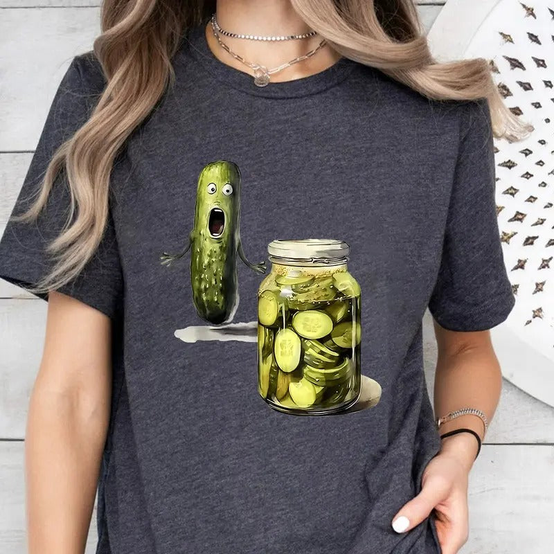 Pickled Cucumber T-Shirt, Pickle Lovers Shirt, Cucumber Meme Shirt, Humorous Meme Shirt, Funny Vegetable Lovers Shirt,...