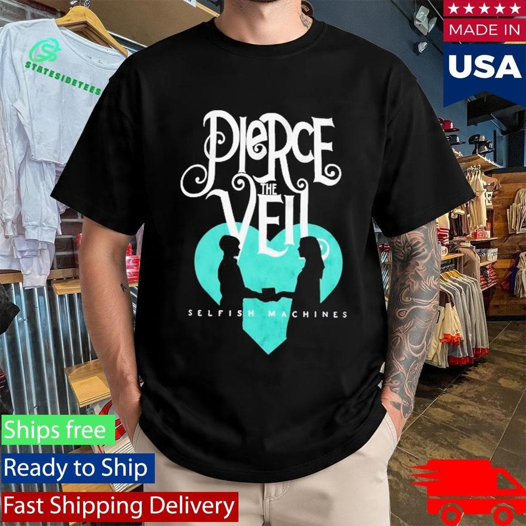 Pierce The Veil Selfish Machines Logo Heart Stack Shirt