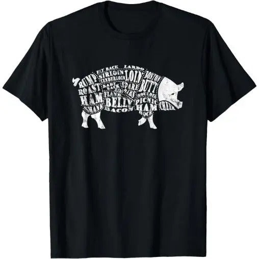 Pig Cuts Barbecue and Grilling T-shirt T-Shirt Made in USA Hoodie, Sweatshirt | UrbanDripWear.com