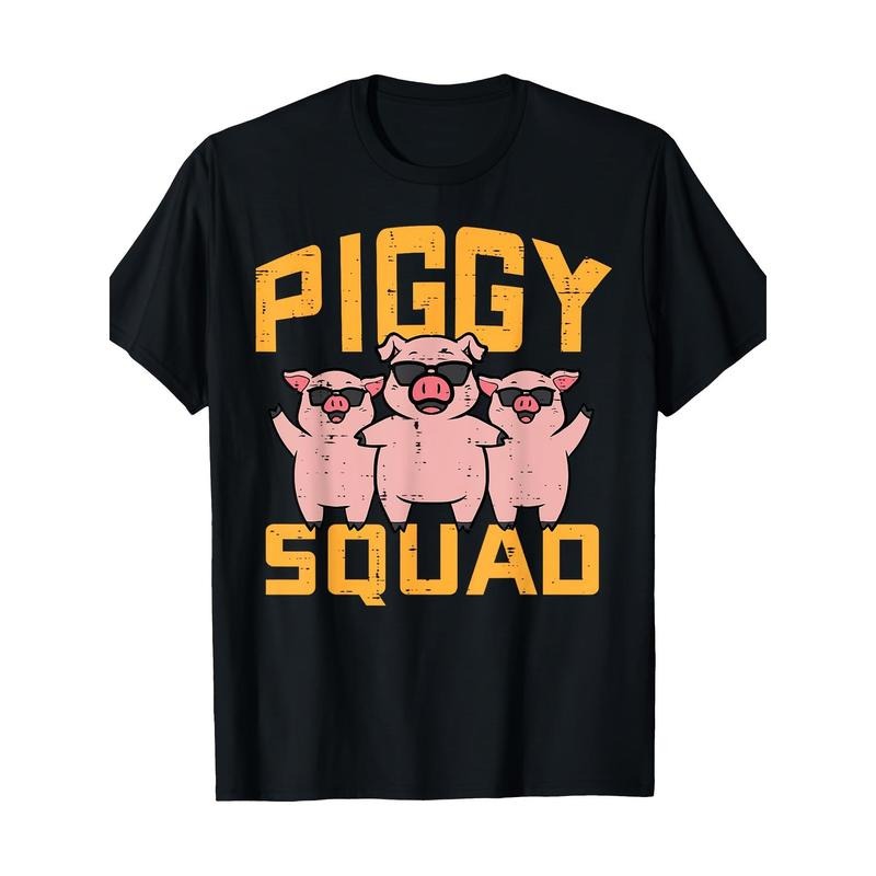 Pig Lover Piggy Squad Hog Farmer Crew Swine T-Shirt-100% Cotton  made in usa Hoodie, Sweatshirt | UrbanDripWear.com