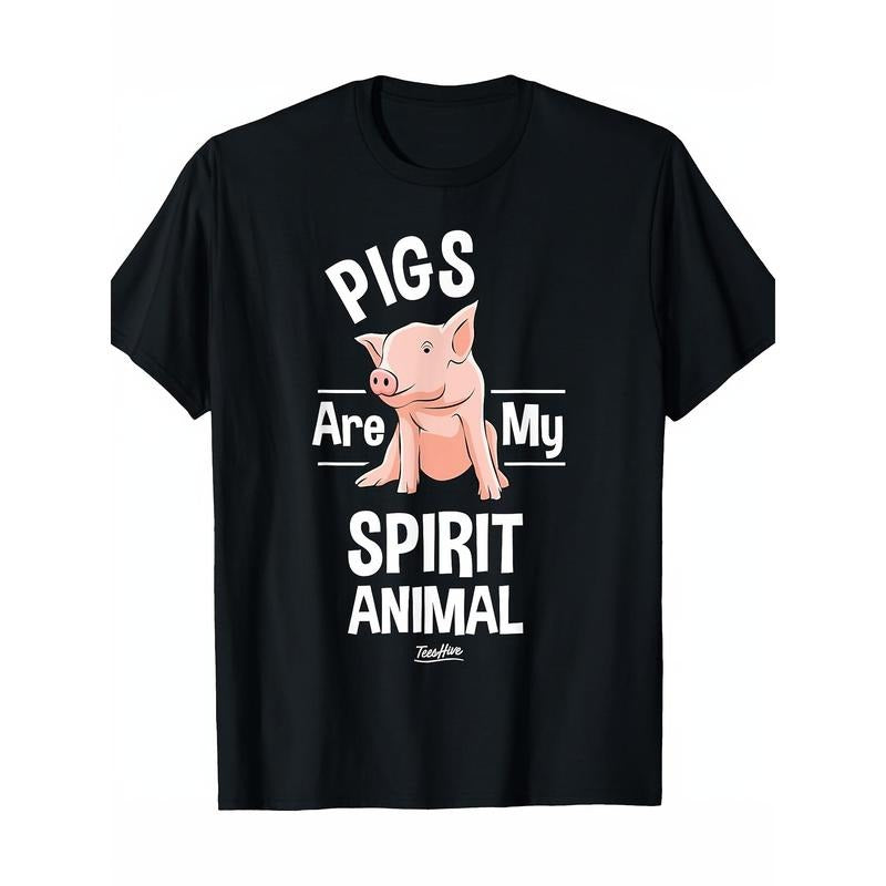 Pigs Are My Spirit Animal T-Shirt -  100% Cotton made in usa Hoodie, Sweatshirt | UrbanDripWear.com