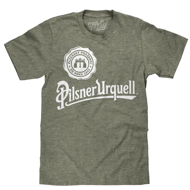 Pilsner Urquell Logo T-Shirt - Green Hoodie, Sweatshirt | UrbanDripWear.com