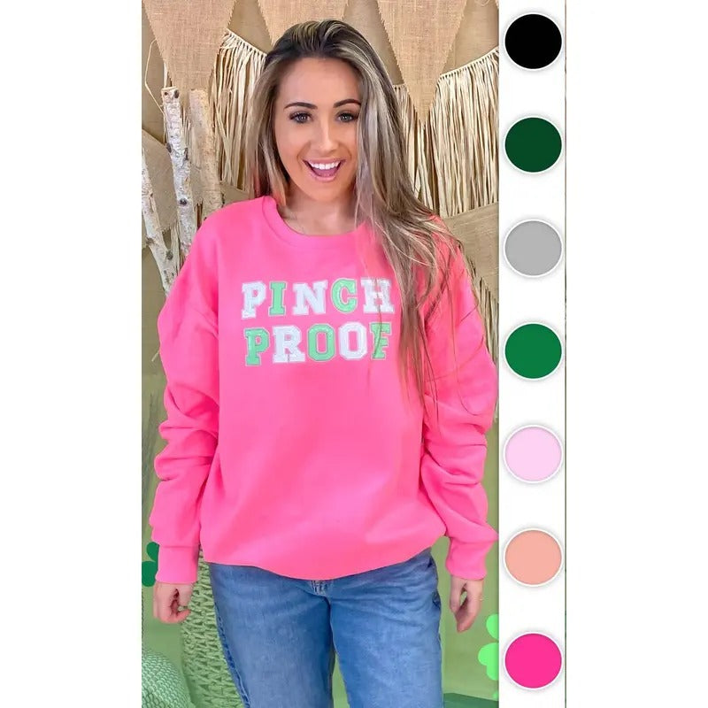 Pinch Proof St Patricks Day Sequin Graphic Sweatshirt T-Shirts, Hoodie | UrbanDripWear.com