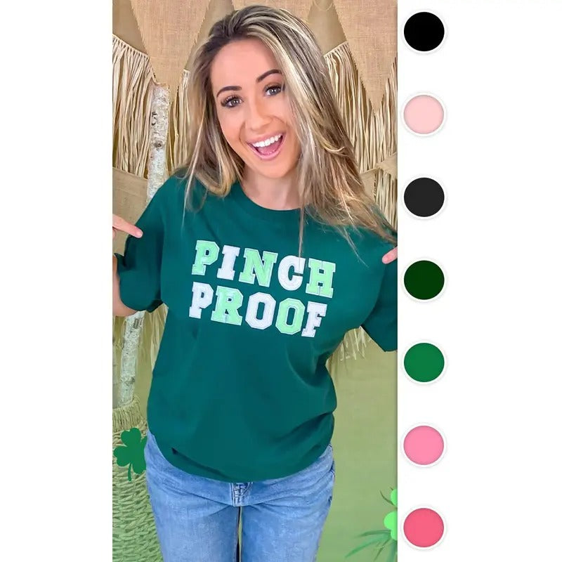 Pinch Proof St Patricks Day Sequin Graphic T-Shirt Hoodie, Sweatshirt | UrbanDripWear.com