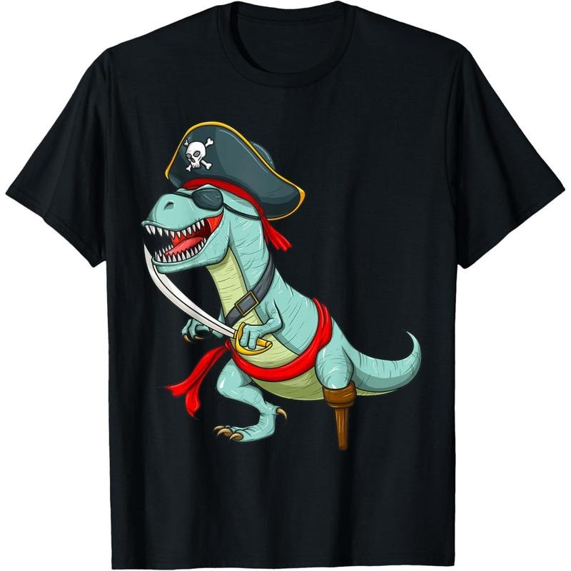 Pirate Dinosaur T Rex Funny Tyrannosaurus Halloween Costume T-Shirt made in usa Hoodie, Sweatshirt | UrbanDripWear.com