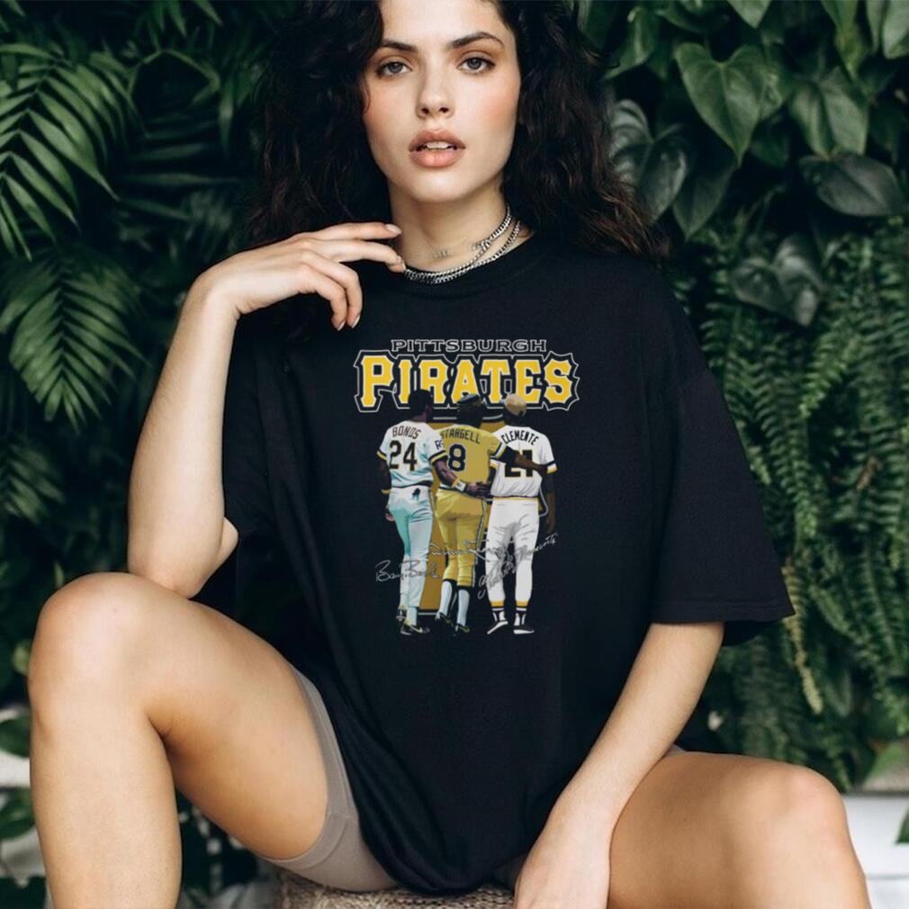 Pittsburgh Pirates Legends Bonds Stargell Clemente Signature T Shirt