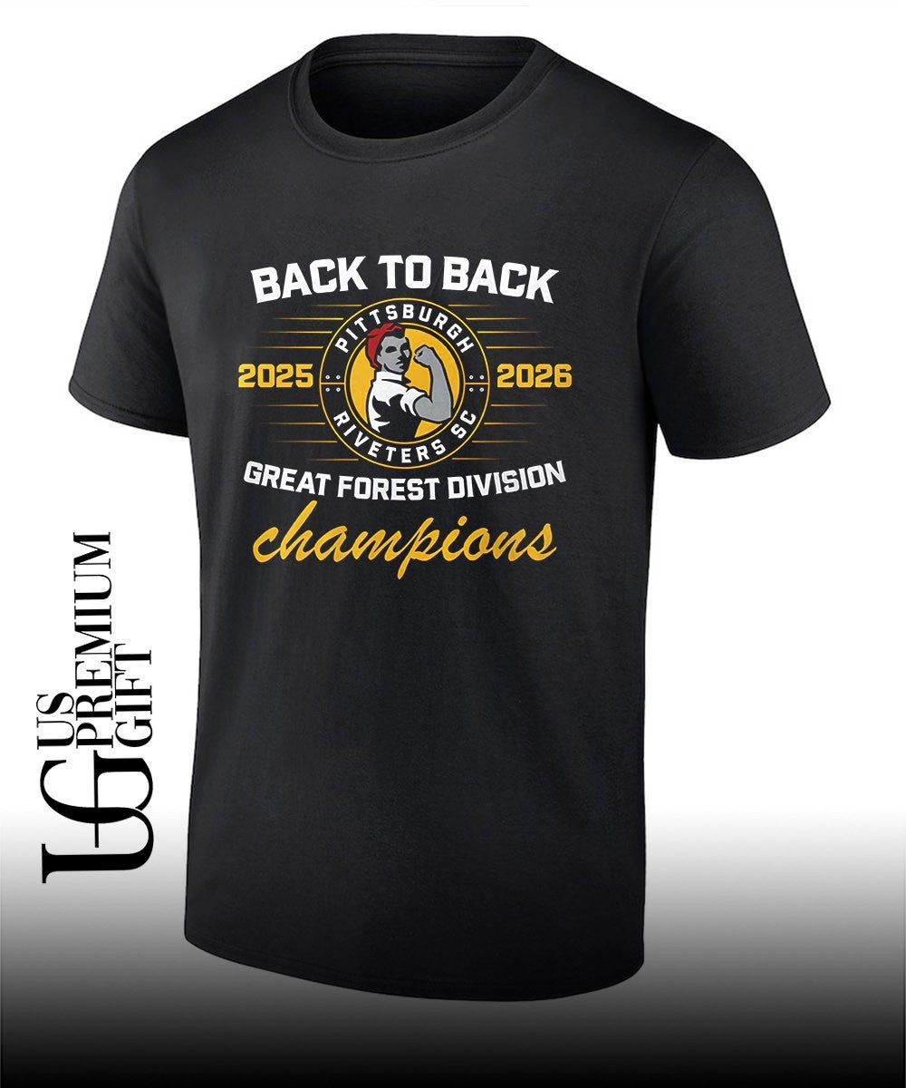 Pittsburgh Riveters SC Back To Back Green Forest Champs 2025-2026 shirt