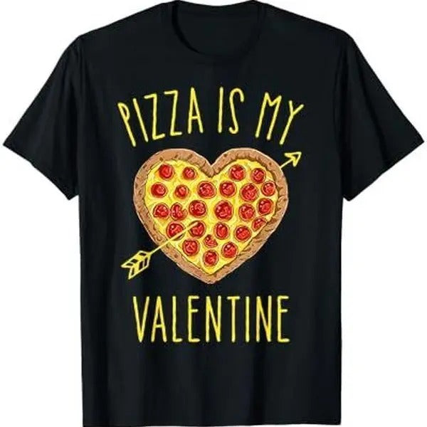 Pizza Is My Valentine Valentines Day Heart Pepperoni Lover T-Shirt Hoodie, Sweatshirt | UrbanDripWear.com