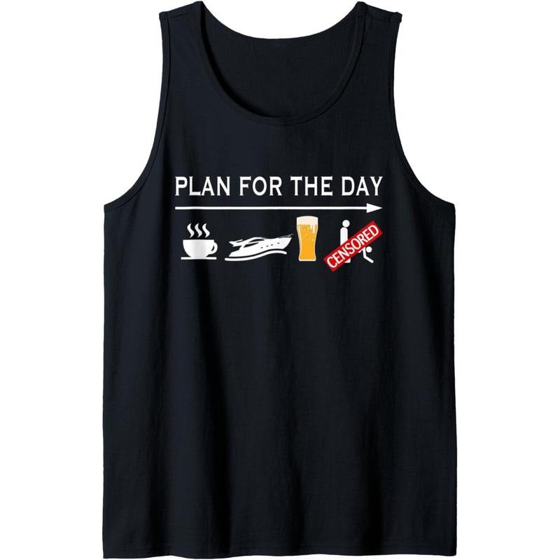 Plan For The Day Coffee Boating Beer Sex Funny Boating Shirt Tank Top made in usa Hoodie, Sweatshirt | UrbanDripWear.com