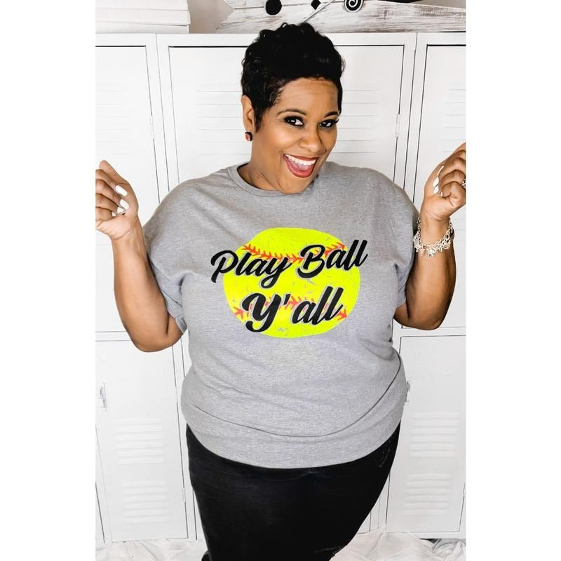 Play Ball Y'all Softball T-Shirt Hoodie, Sweatshirt | UrbanDripWear.com