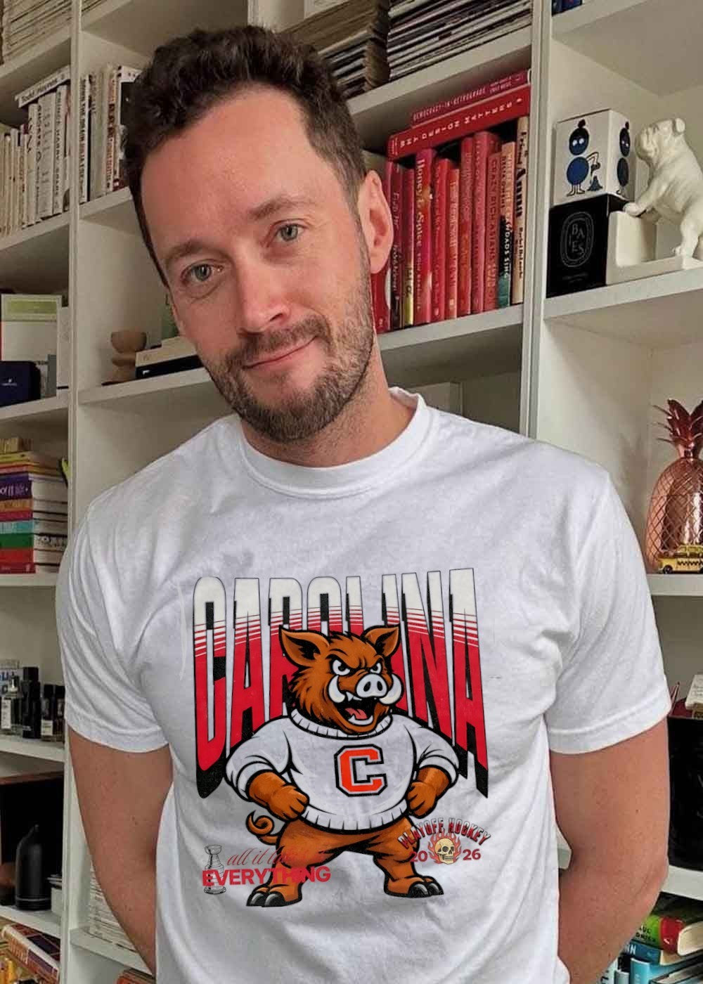 Playoff Hockey 2026 Carolina Boar Standing Mascot All It Takes Is Everything Shirt