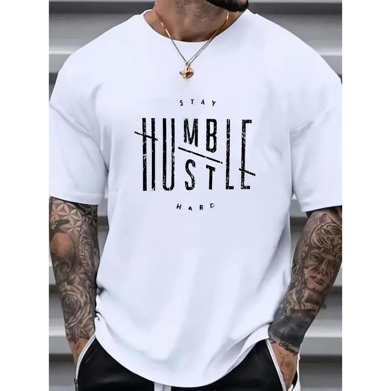 Plus Size Graphic T-shirt - Unique Creative Letters Graphic Print Design, Perfect for Summer Wear