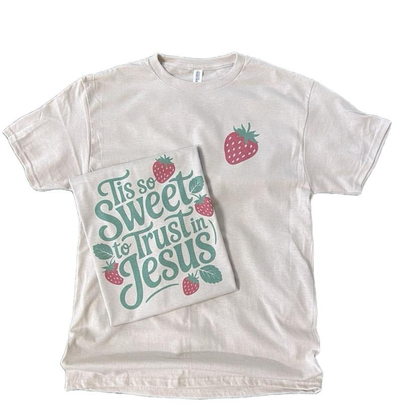 Pocket Print - Tis So Sweet to Trust in Jesus - Christian Shirt Hoodie, Sweatshirt | UrbanDripWear.com