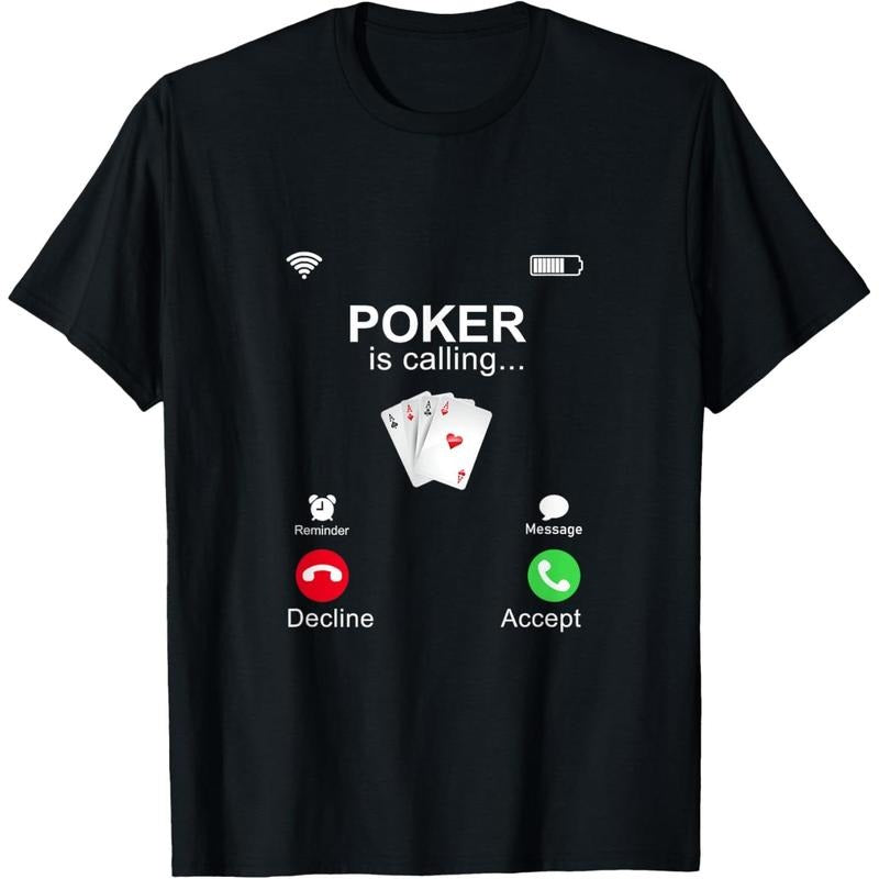 Poker Is Calling Phone Design - Funny Poker T-Shirt made in usa Hoodie, Sweatshirt | UrbanDripWear.com