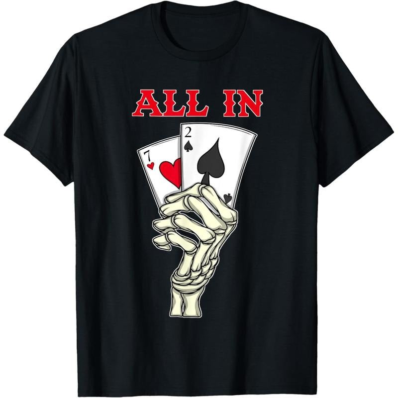 Poker Men 7 2 Skeleton Hand Texas Holdem Poker Player T-Shirt made in usa Hoodie, Sweatshirt | UrbanDripWear.com