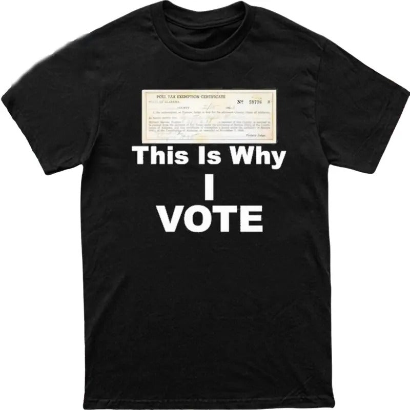 Poll Tax Exemption Certificate This Is Why I Vote Shirt Hoodie, Sweatshirt | UrbanDripWear.com