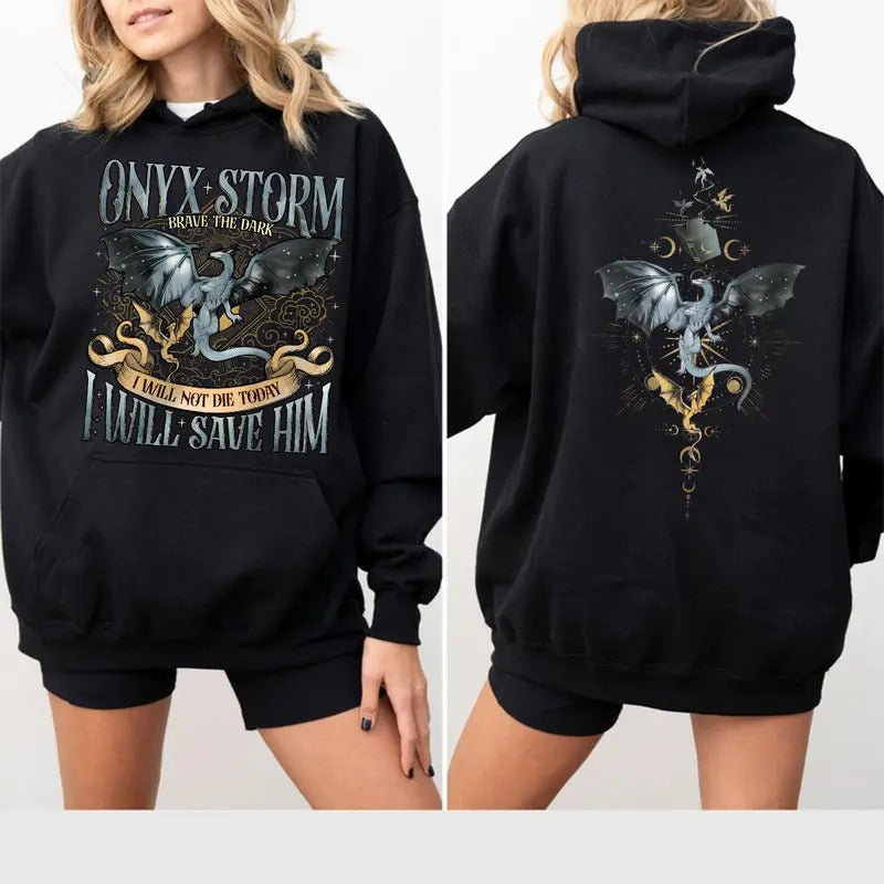 Fourth Wing Double-Sided Sweatshirt & Hoodie, 50/50 Cotton/Polyester Blend, Classic Fit, 100% Cotton, Classic Style for...