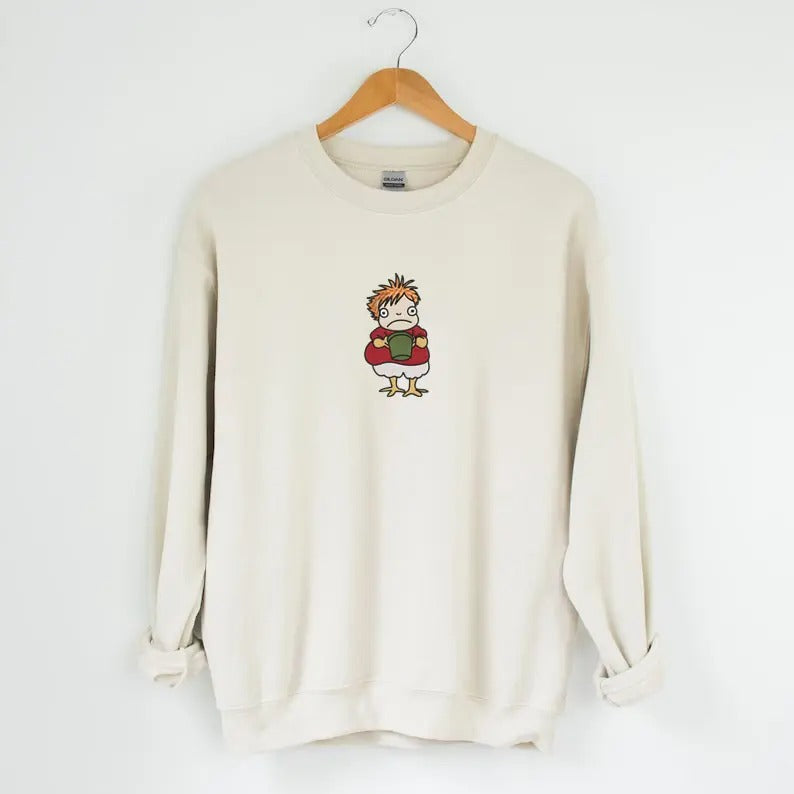 Ponyo Embroidered Unisex Crewneck Sweater | Anime | Studio Ghibli | Ponyo Anime T-shirt Gift | Ponyo Gift | Anime Sweater...