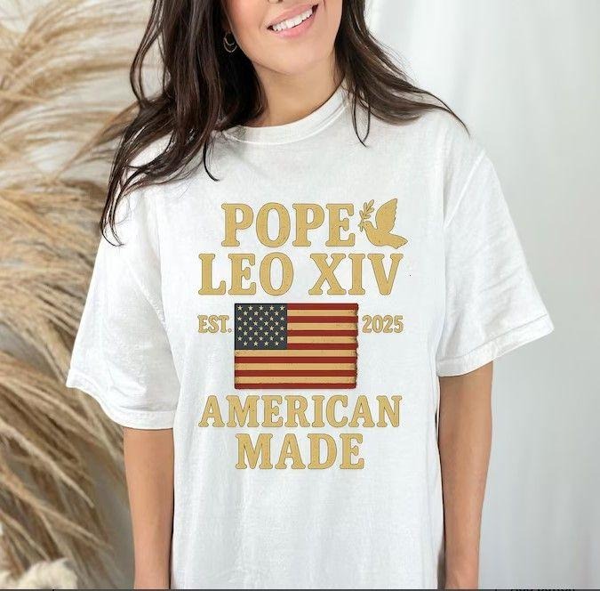 Pope Leo XIV First American Pope Retro Tshirt Hoodie, Sweatshirt | UrbanDripWear.com