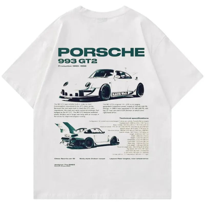 Porsche 993 GT2 T-shirt Light, Car Enthusiast T-Shirt, Car Clothing Hoodie, Sweatshirt | UrbanDripWear.com