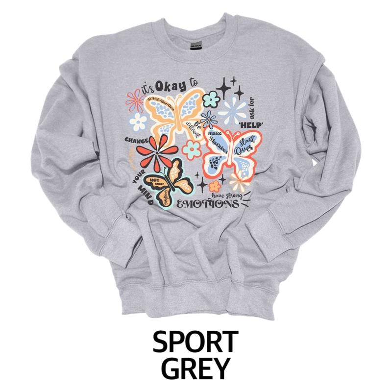 Positive Affirmation Butterfly T-Shirt or Crewneck Sweatshirt unisex fit Hoodie | UrbanDripWear.com