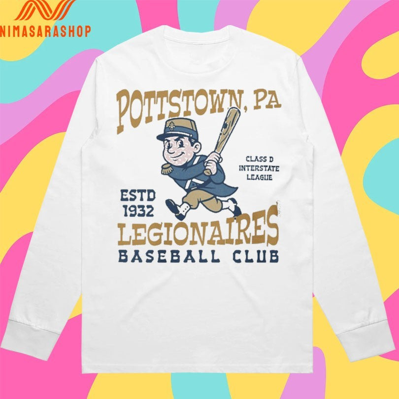 Pottstown Legionaires Baseball Club Estd 1932 Class D Interstate League Shirts